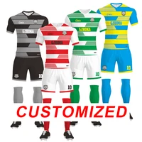 

2019 world cup jersey football adults soccer wear yellow and green color soccer uniforms for men