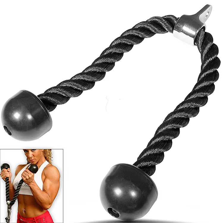 

Tricep rope abdominal Crunches Cable Attachment Pull Down Laterals Biceps Training Fitness Equipment Body Building Gym Pull Rope