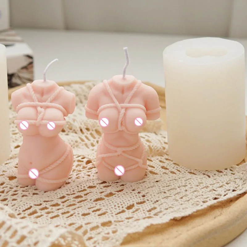 

A330 Female Torso Pregnant lady candle mold bundle Naked Body Candle mold Rope Binding body DIY for SM