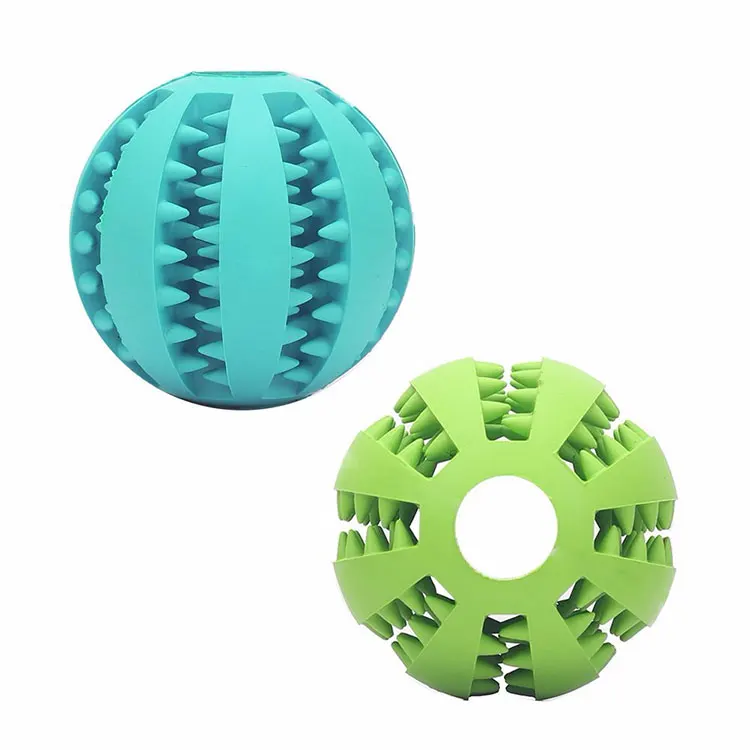 

Nontoxic Bite Resistant Toy Ball Pet Puppy Treat Feeder Chew Toys Dog Food Dispensing Chewing Rubber Ball
