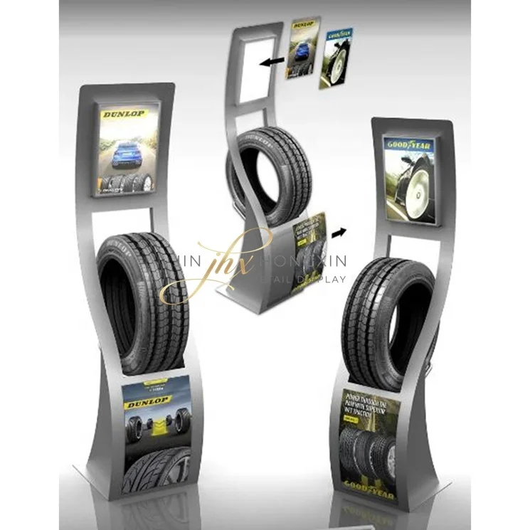 Retail Store Customize Tire Display Stand Rack Tyre Display Stand For