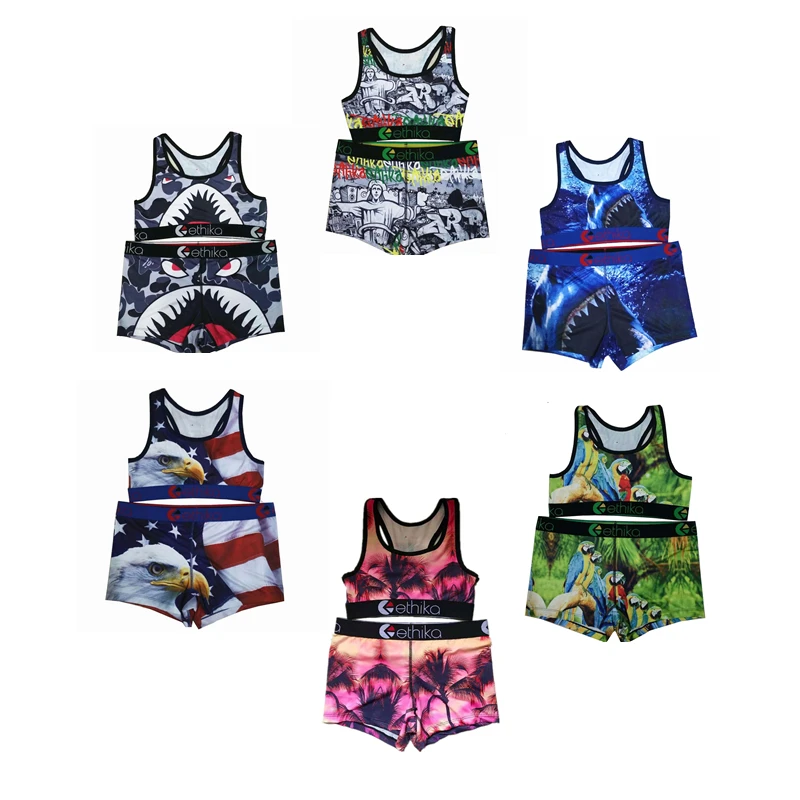 

Wholesale new design ethika underwear women hot selling ethika women set 2 piece