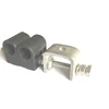 Two pieces of 3/8" coaxial cable hanger clamp plastic clamp