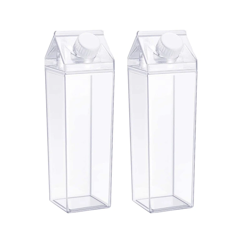 

Custom Logo plastic milk carton water bottle 1000ml milk drink bottle