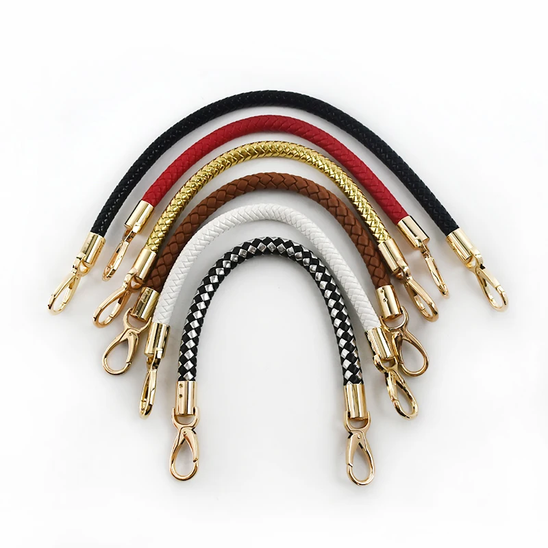 

Meetee AP2347 High-end Bright PU Leather Bag Accessories Handbag Woven Handle