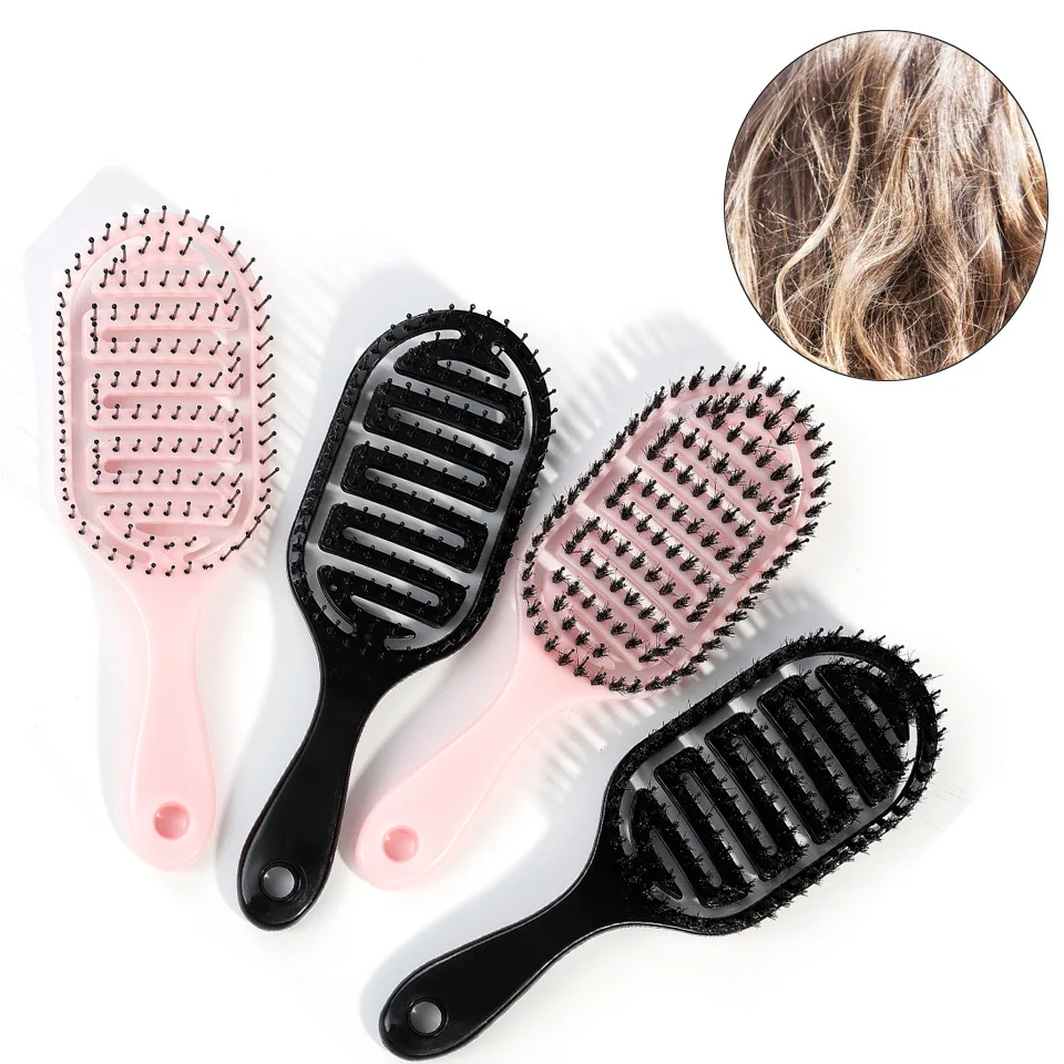 

Amazon hot selling cheap barber plastic hair brush for hairdressing black best vented hair brush