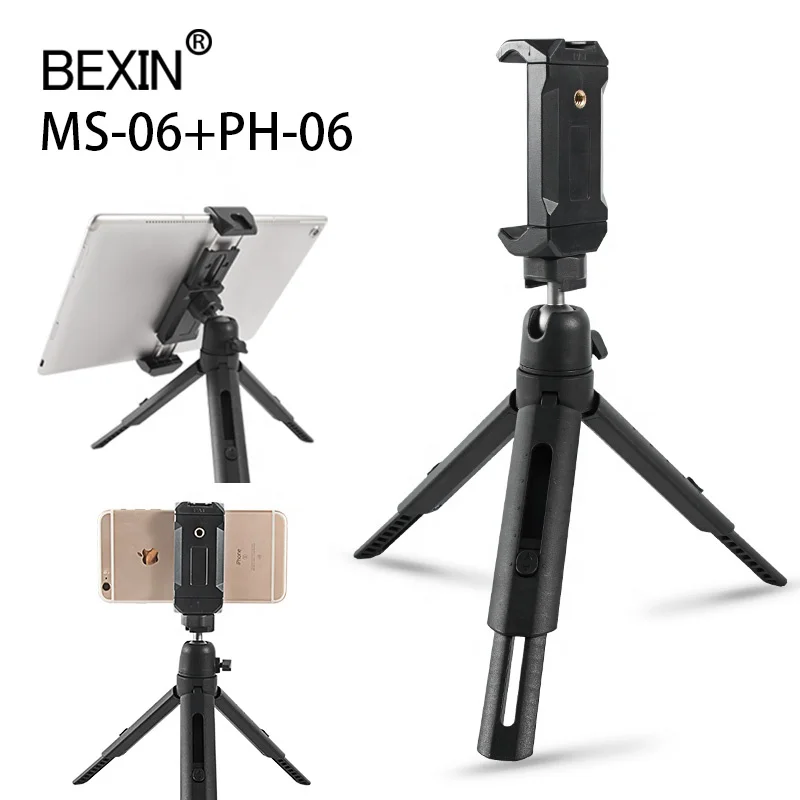 

BEXIN 360 Degree Ball Head Flexible Portable Mini Tabletop Tripod for Smartphones ipad sport Compact Camera