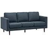 Modern design Sturdy hardwood frame and solid beech wood legs Grey linen fabric sofa