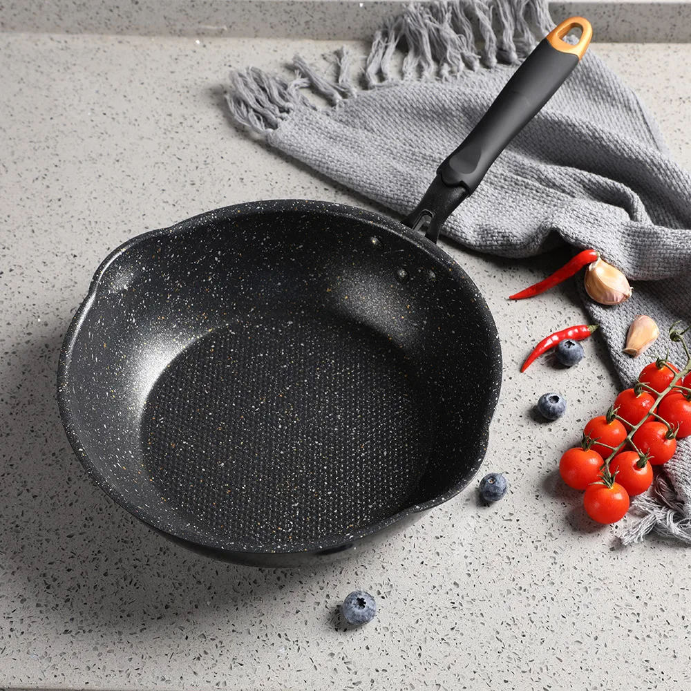 

Factory direct sale promotion gas induction cooker diversion mouth bakelite handle coating non-stick frying pan