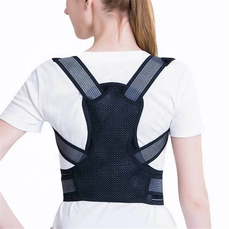 

Universal back posture adjust pain support belt corrector with factory price, Black