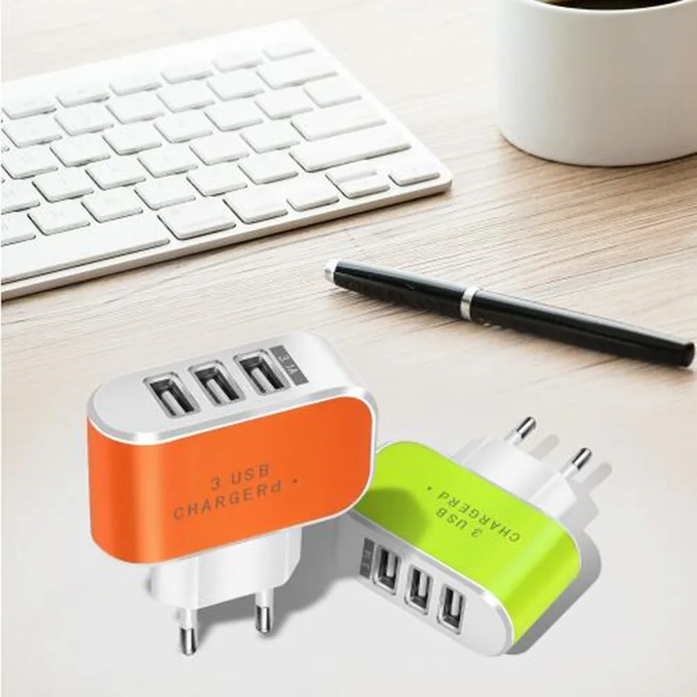 1A 3USB Charger EU UK US Mobile Phone Wall Charger wall adapter