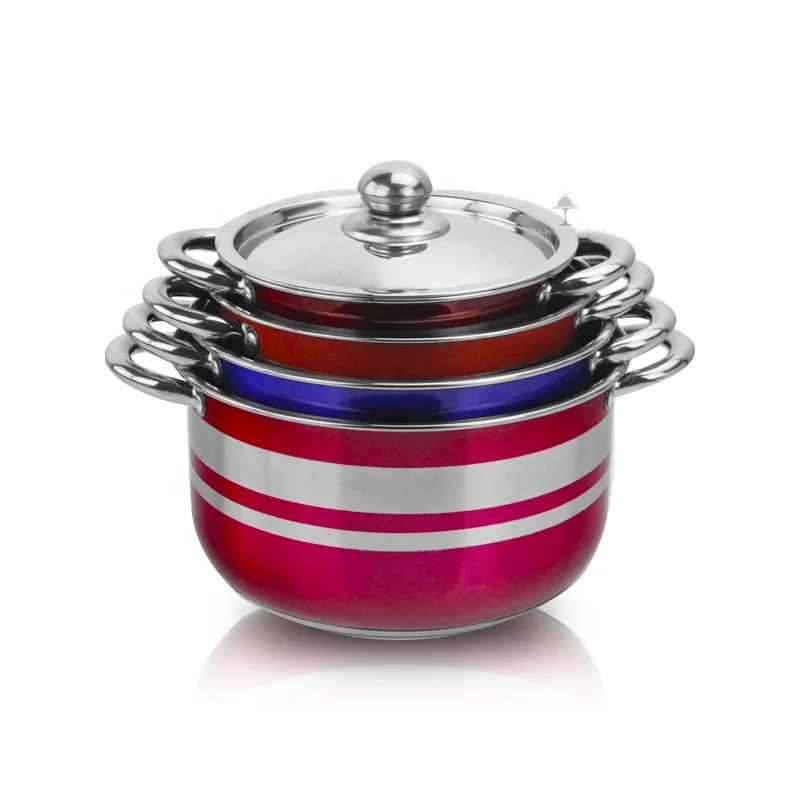 

Professional new stainless steel 8 pcs die casting cookware set cooking pot set, Optional