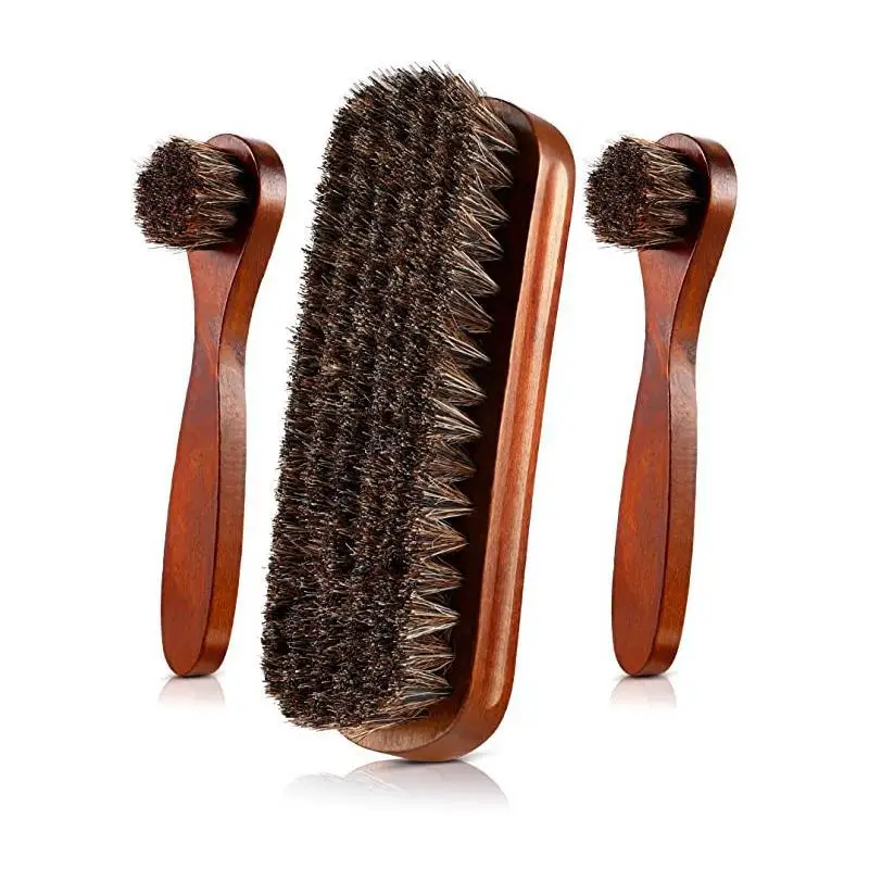 

Wholesale Hot sale 100% Horsehair Bristles Horse Hair Shoe Brush Cleaning Brush Shoes Boot Polish Brush, Brown