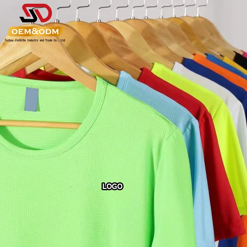 JSD 2025 OEM Knitted Polyester Silk Screen Printed Regular Fit Eco-Friendly Big & Tall Men's for Shirts 200gsm