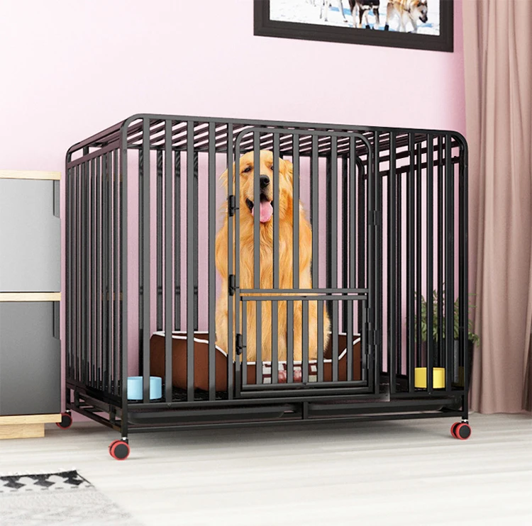 

Stainless Folding XL Dog Pet Fence Metal Cage hotel Kennels Stacked With Crate On Top Outdoor