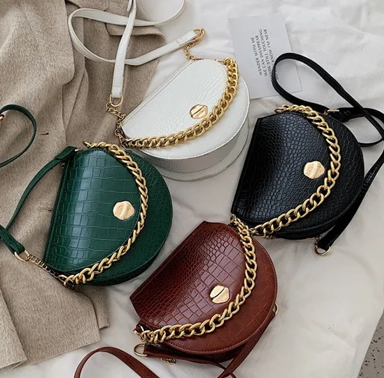 

2021 Highly Recommended Popular Handbags Girls Chain shoulder Hand Bags Trendy Round Purses For Young Lady