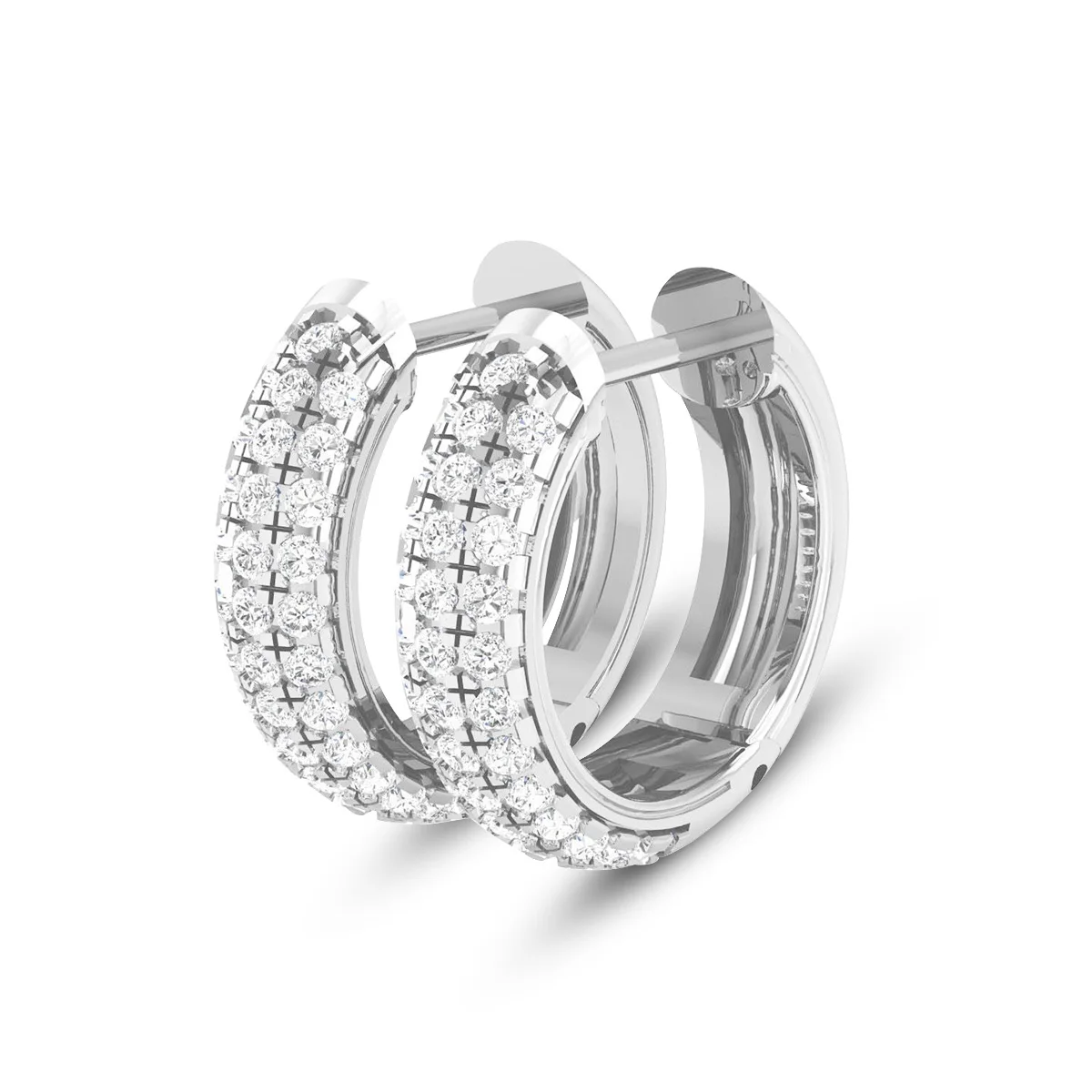 

2023 New Trend Jewelry Manufacturer 925 Silver 14K Gold Engagement Wedding 0.8ct Moissanite Women big diamond hoop earrings