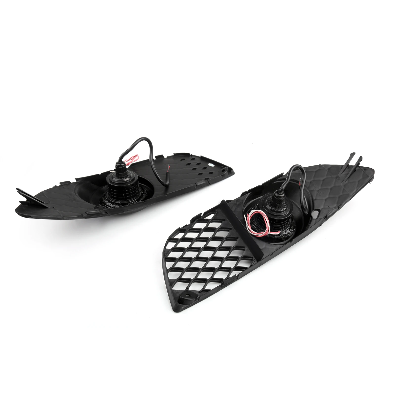 

Areyourshop 2Pcs Grille Fog Light LED Lamp Angle/Devil Eyes For Mitsubishi Lancer 08 09 10 11 12 12V