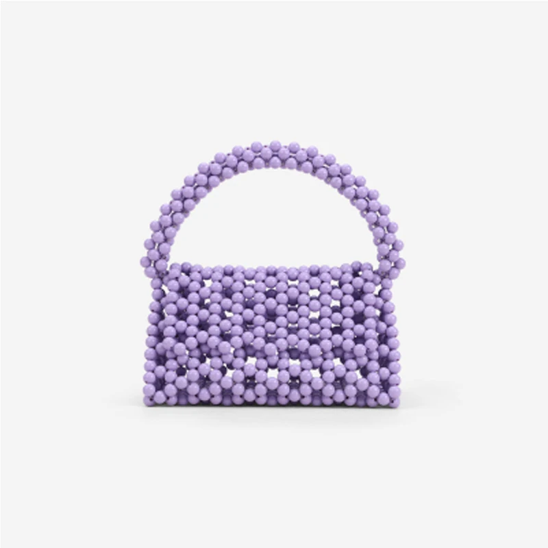 

Hollow three-dimensional handmade beaded underarm bag Acrylic Hand Woven Bag Beaded Woven 2021 New Portable Underarm Bag