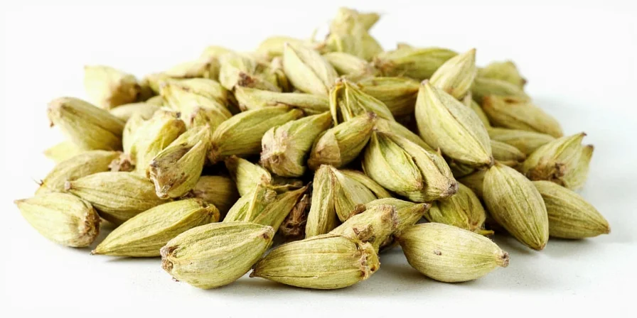 Crushing cardamom seeds for homemade powder