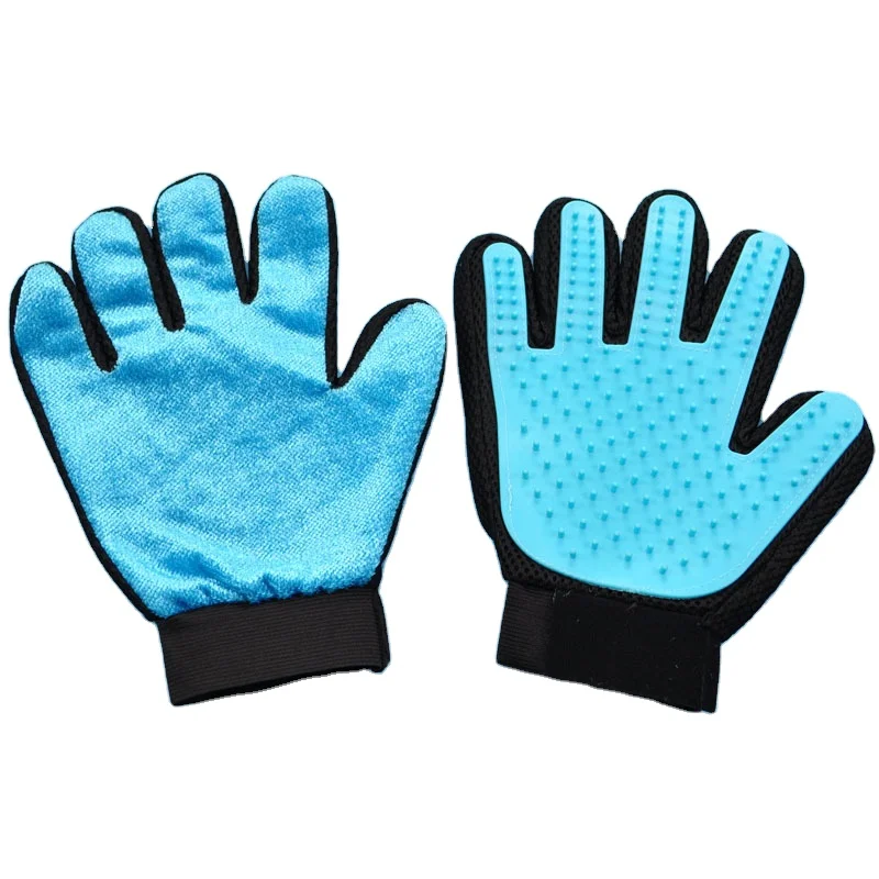 

Five finger massagegloves cat and dog cleaning supplies pet hair remover brush bath comb brush grooming