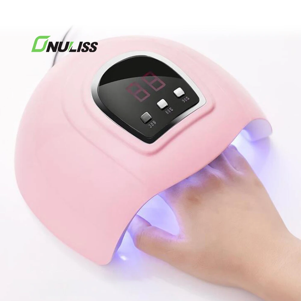 

BLUEQUE Nail Lamp Sun 5 Uv Led Lamp 48w Gel Nail Polish Dryer White Light Timer Rohs Color Origin Type Fast Dual Place Model ZHE, Pink