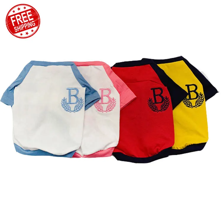 

Wholesale Summer Cheap Cotton Small Dogs Cloth Pet Clothes, As picture