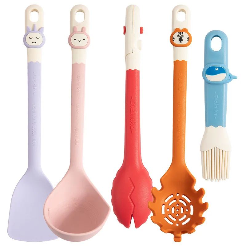 

TY2022 OEM/ODM Kitchen gadgets Cartoon Silicone Non-Stick Pan Household Heat Resistant Kitchenware Set, As shown