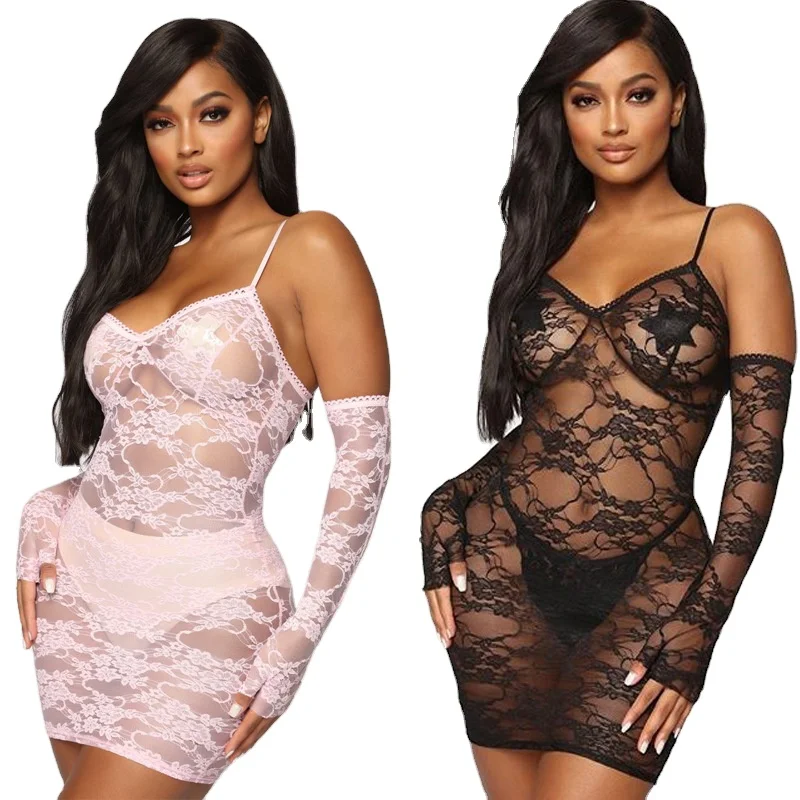 

Glory Hot style Sexy lace underwear of grid, Black,white