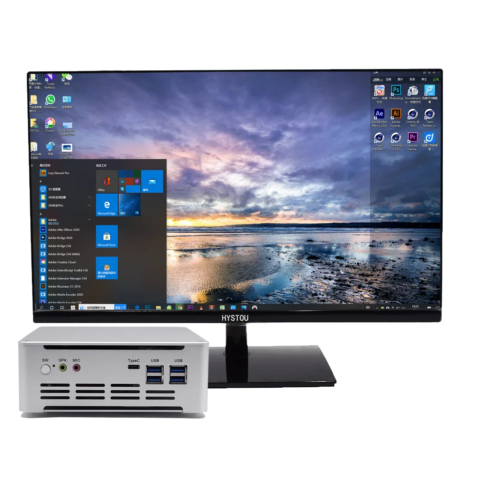

Silver Mini Desktops Computer i5 DDR4 ITB SSD M.2 Mini 32GB Gaming PC, Sliver