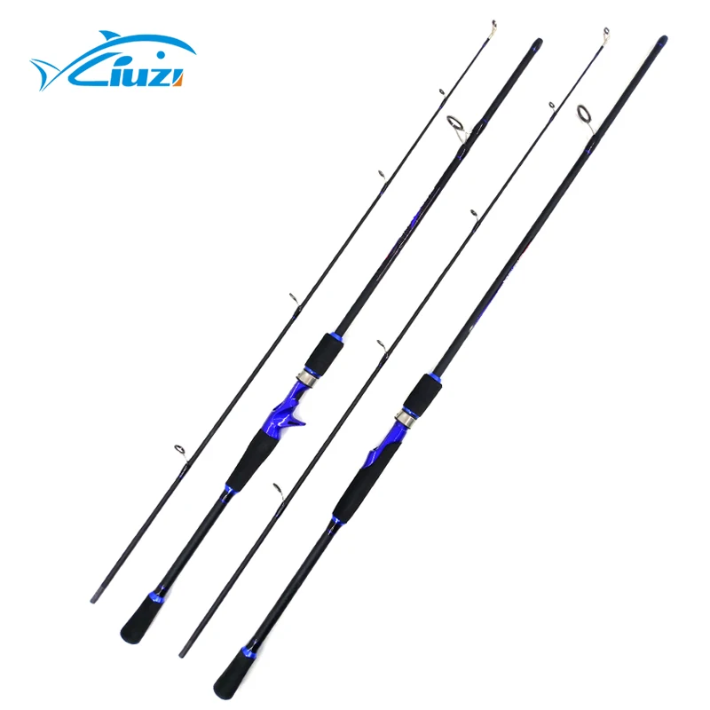 

2 Sections Saltwater Fishing Tackle Carbon Spinning Casting Fishing Rod Hard Carbon Fishing Rods Hot sale products, Black