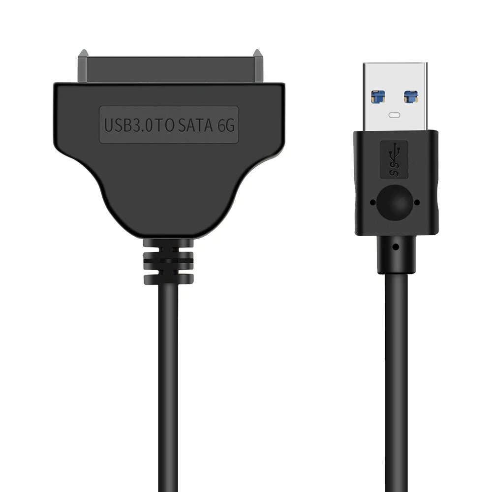 

16 cm Black USB 3.0 to SATA 22pin Adapter Converter Cable Kabel Cord Hard Disk Drive for 2.5 inch HDD SSD