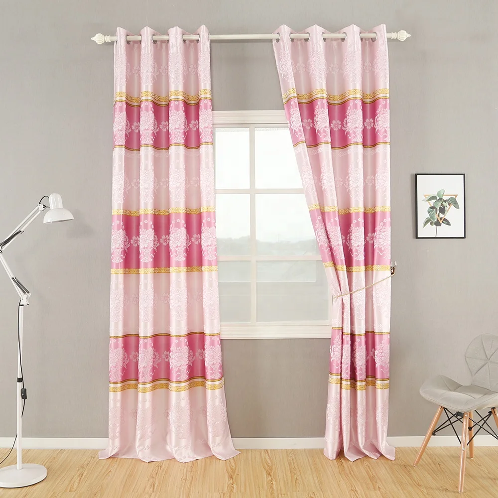 

New Design Luxury Jacquard Blackout Curtains Wholesale Home Curtain Window For Living Room