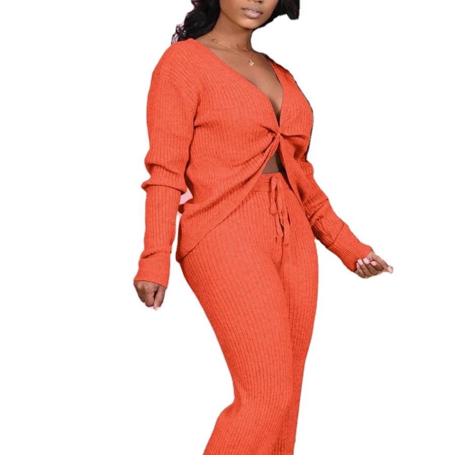 

Fall Spring Hoodie sweater pants Two Piece Set V-Neck Long Sleeve Sets Women CropTop Plus Size 2 Piece Set Women she in, Picture color
