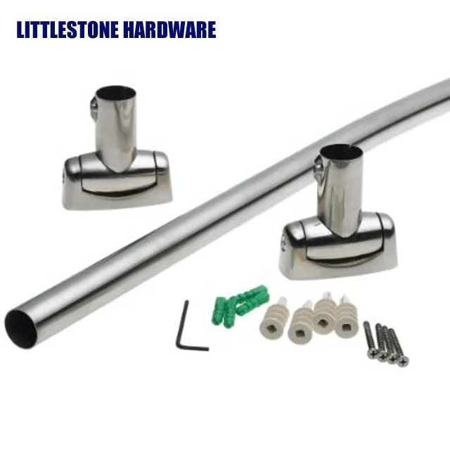 
High Quality Bathroom Accessory Stainless Steel Curved Shower Rod 