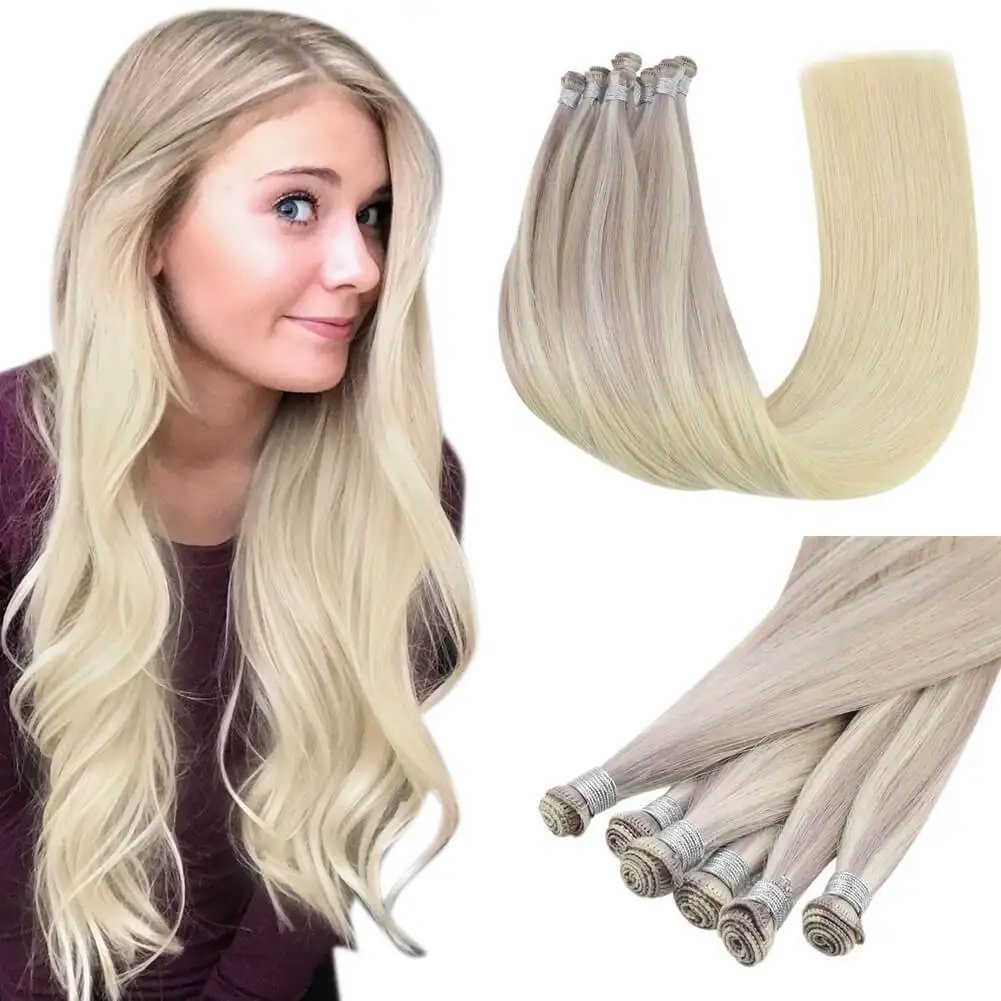 

Full Shine Invisible Balayage Hand Tied Weft Hair Extensions Virgin Human Hair