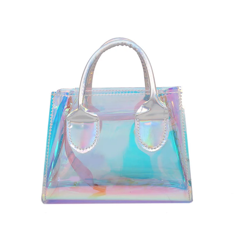 

2022 Stylish Laser PVC Ladies Shoulder Bag Chain Sling Bag Fashion Holographic Handbag For Women, Hologram