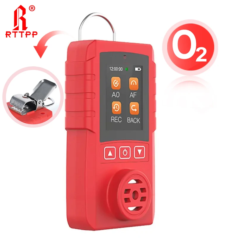 

RTTPP DR650 Portable Oxygen O2 Gas Leak Detector Sensitive Diffusion O2 Gas Meter with LCD Screen