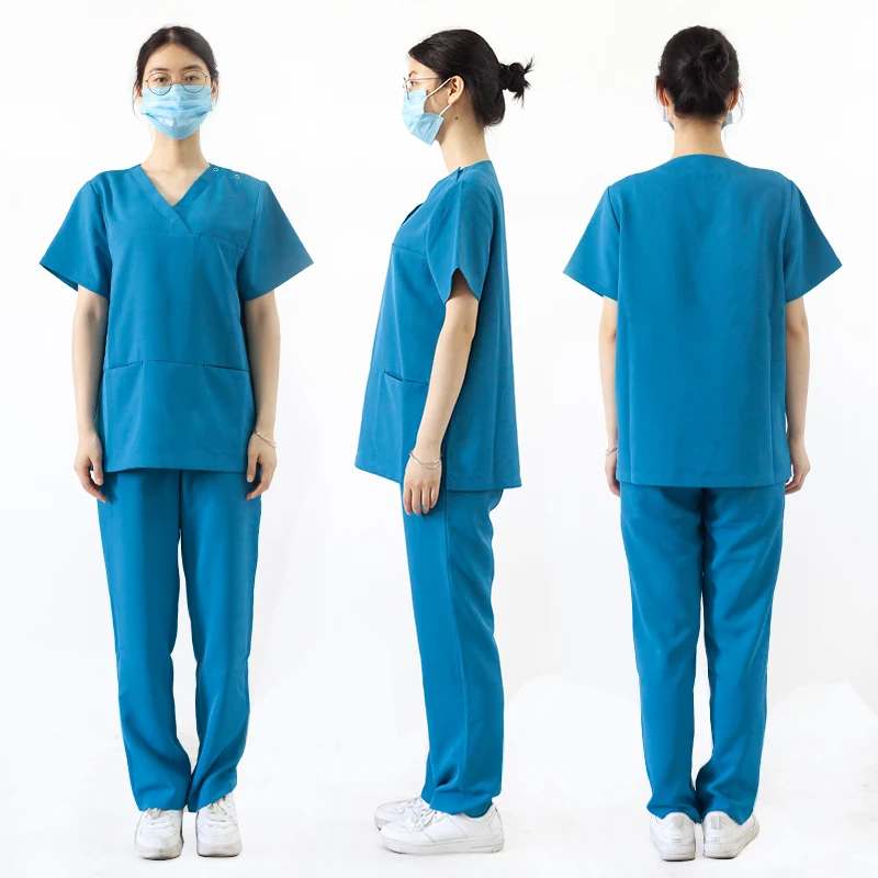 

Hot Sale New Designs Anti-static Medical Nurse Scrub Uniforms for Hospital Staff Breathable uniform anti-bacteria nurse vest, Purple white or oem