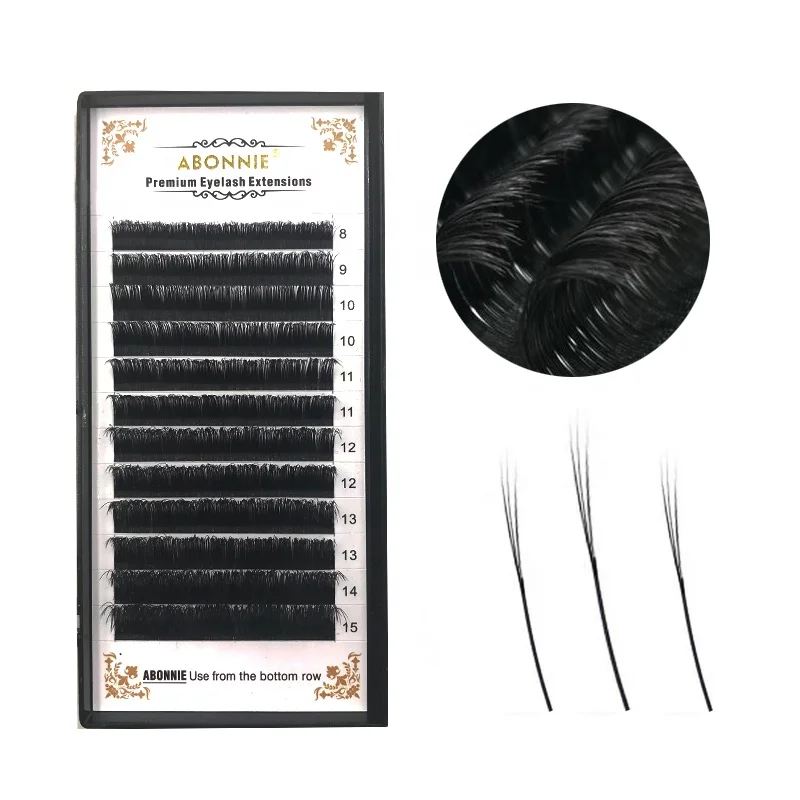 

0.05 0.07 Russian Volume Eyelash Blooming Easy Fan Lash Extensions Tools Grafting Eyelash with private label
