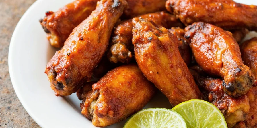 Chicken wings paired with exotic drinks