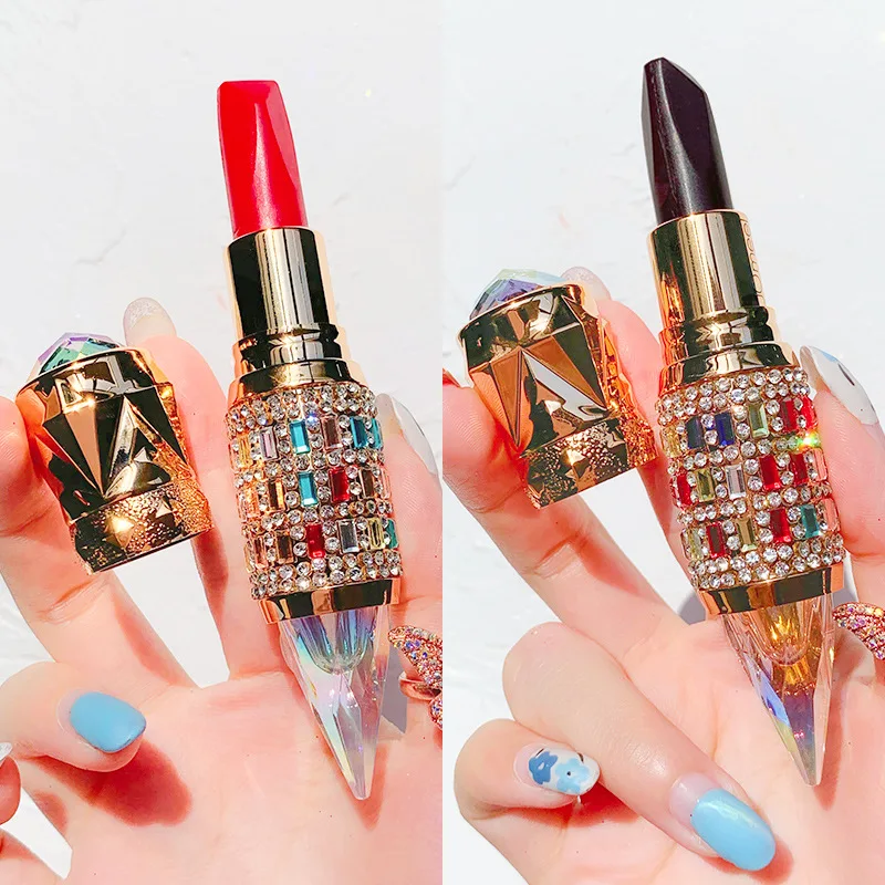 

3 In 1 Matte Velvet Lipstick Birthday Present Gift Lipstick Pearl Necklace Lipstick Pendant private label