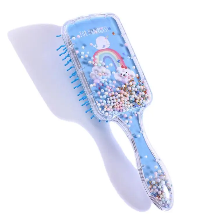 

Cute Cartoon Air Cushion Comb Glitter Paddle Brush ABS Hair Combs Detangling Hair Brush, Customized