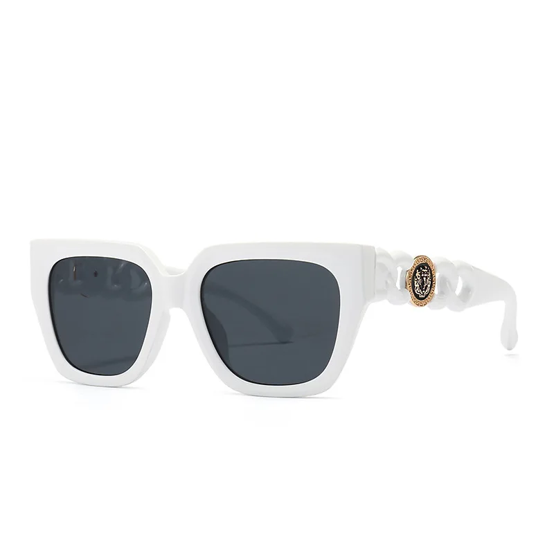 

2022 Jiuling eyewear Fashion luxury rectangle shades ins style custom logo Cat Eye Square Sunglasses, Mix color or custom colors