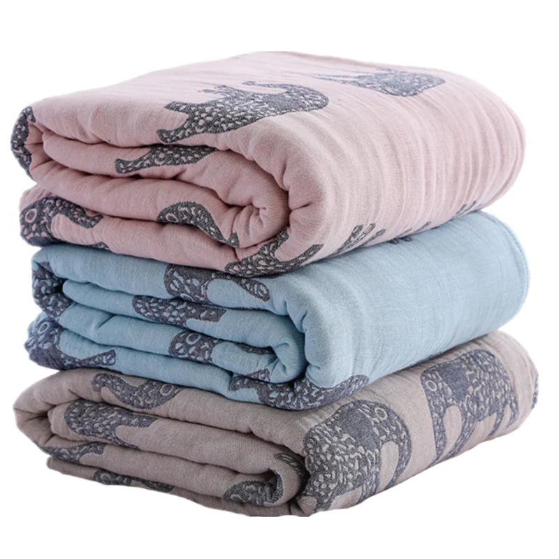 גבוהה queslity לנשימה סופר רך 100% כותנה מיטה זוגית שמיכה למיטה