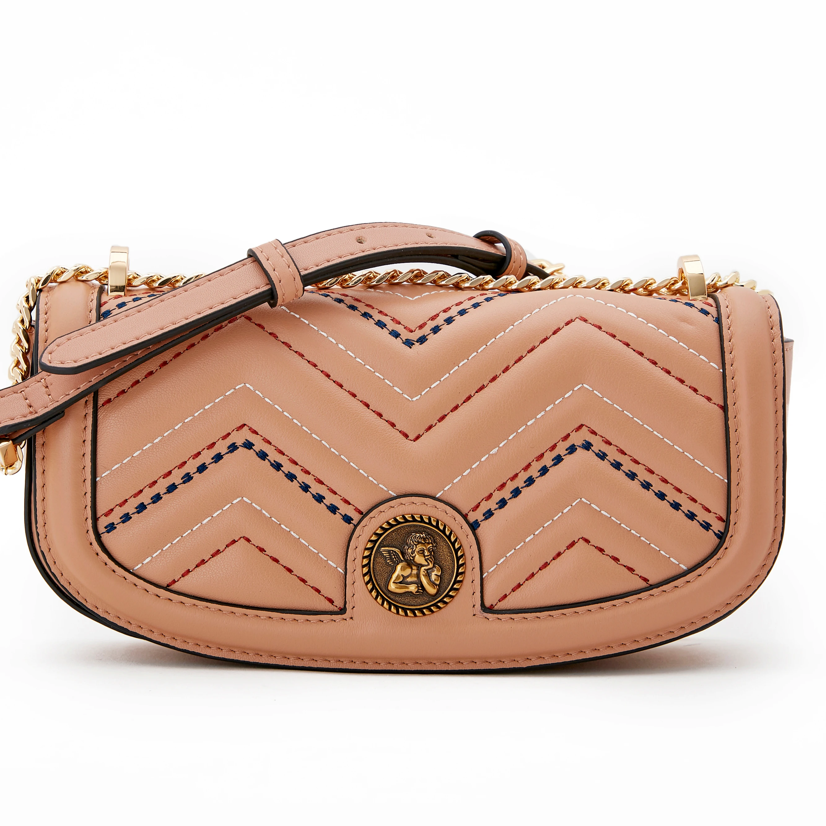 

Angel embossed shoulder women bag natural high-quality cowhide messenger bags