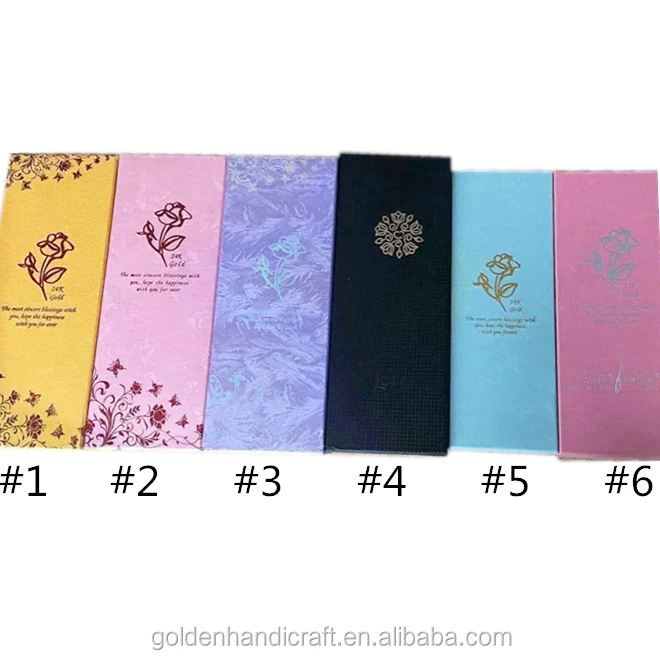 Customized Gift Box 24K Gold Rose Flower Artificial Golden Roses