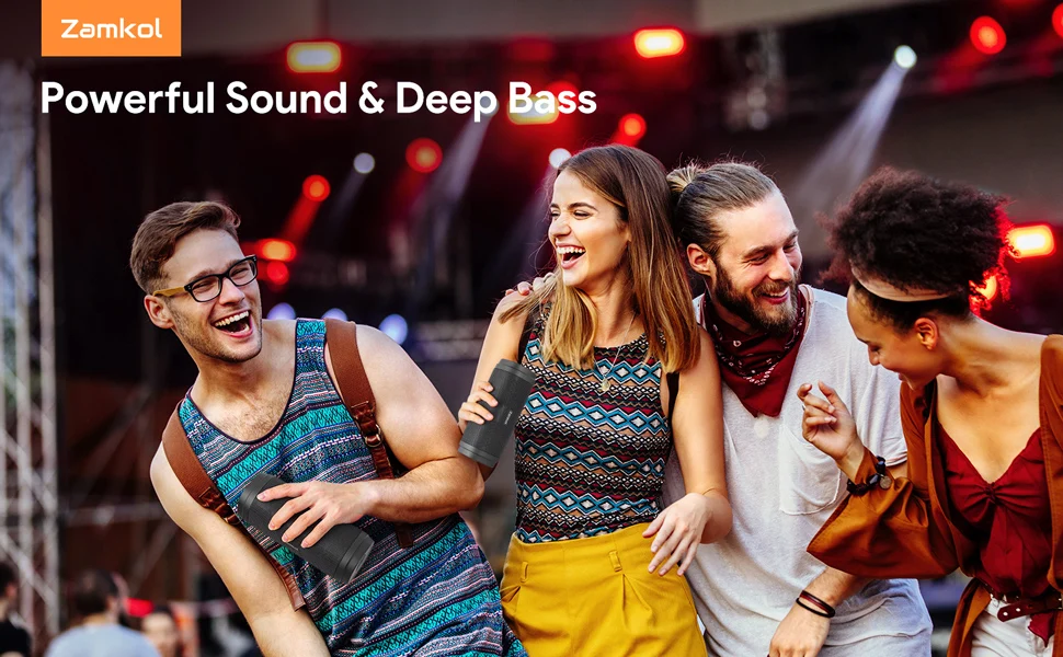 Zamkol Latest Cheap Waterproof Mini Wireless Portable Loud Best Bluetooth Speakers With Strong Bass - ANKUX.COM