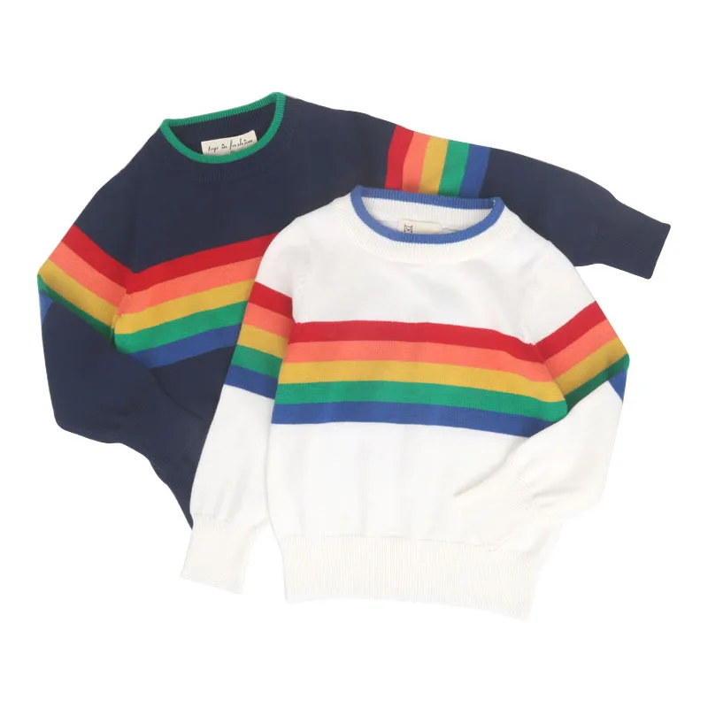 

Children's sweater cotton rainbow boys and girls sweater