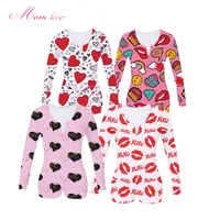 

2020 new Valentine 's Day Stretchy women Onesie pajamas Deep V long sleeve Shorts Rompers